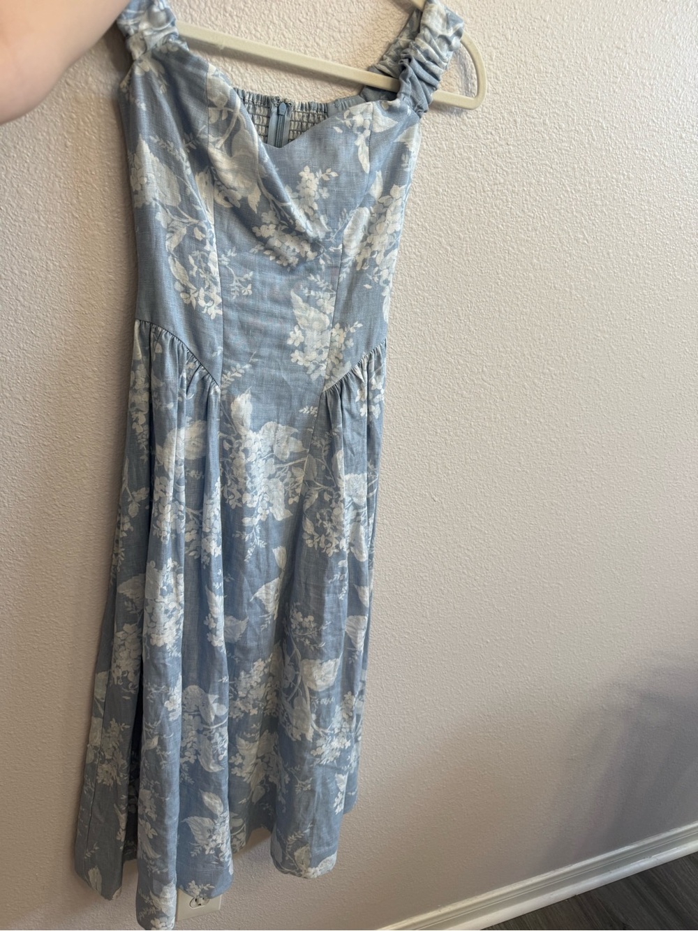 Reformation Light Blue Floral Maxi Dress